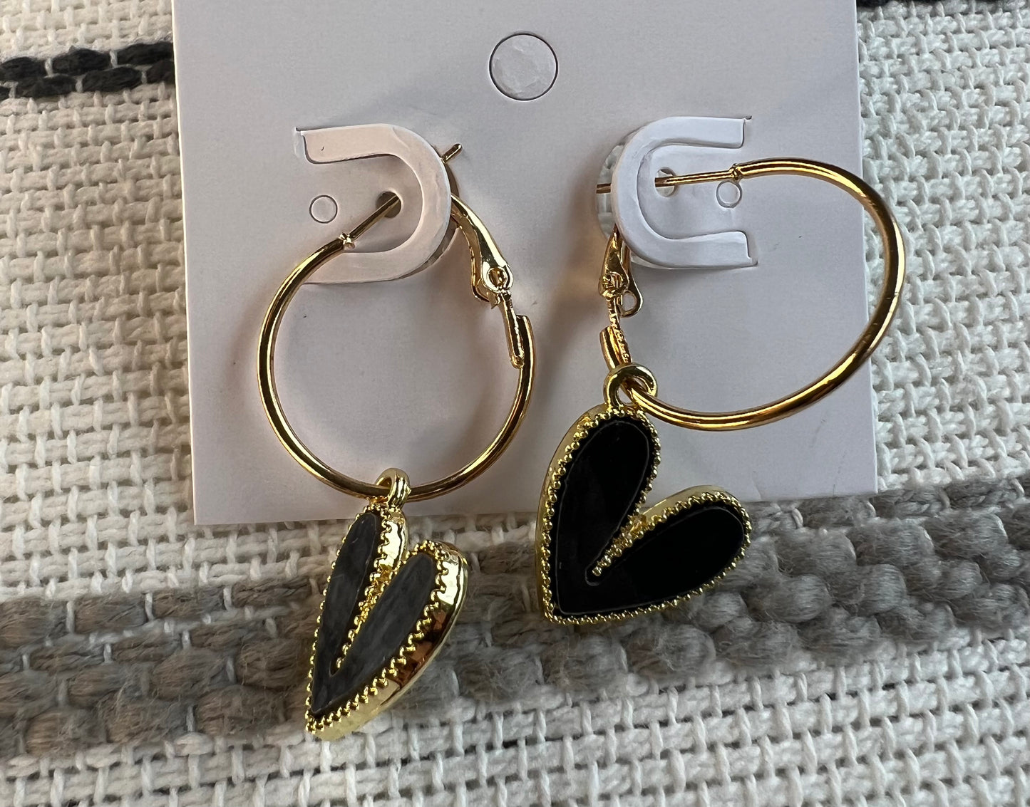 Heart Dangle Hoop