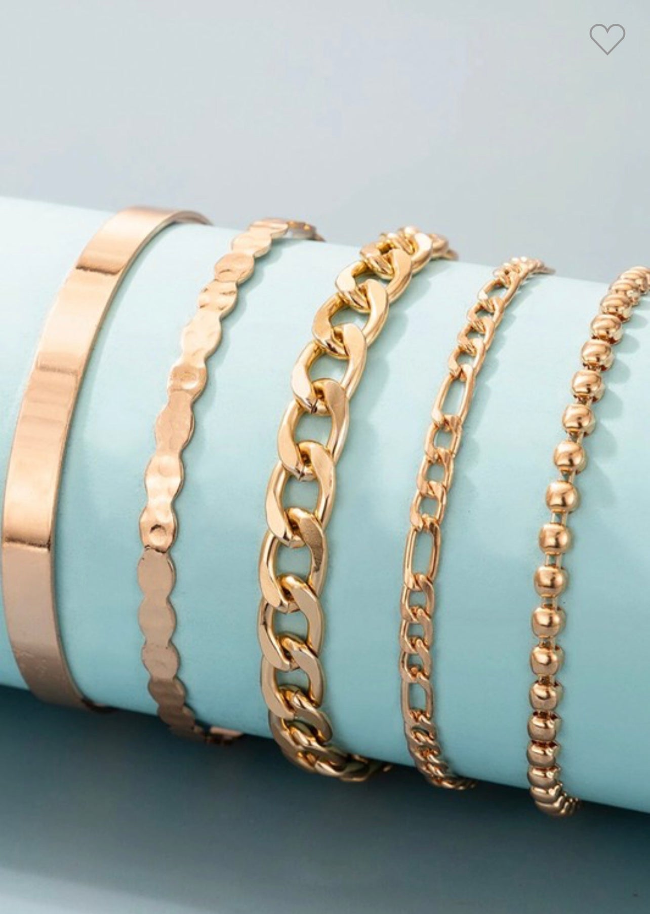 5 Piece Gold Chain Bracelet
