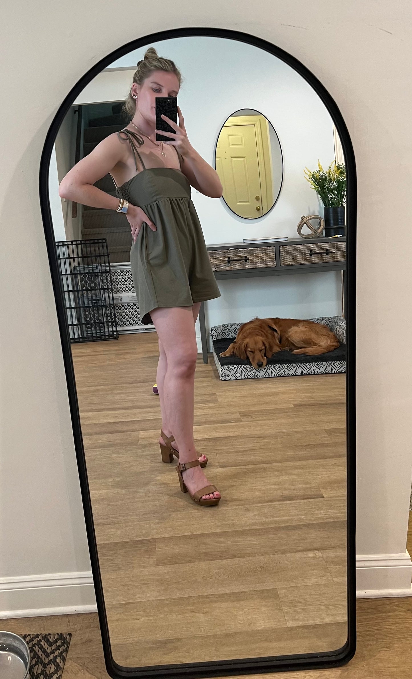 Olive Babydoll Romper