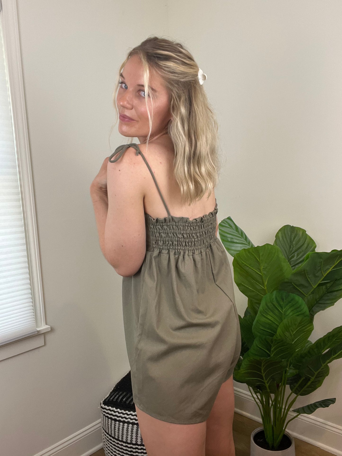 Olive Babydoll Romper