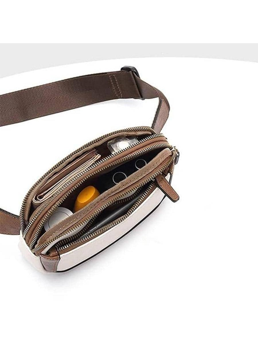 Two Tone Fanny Pack Casual Zipper Adjustable strap