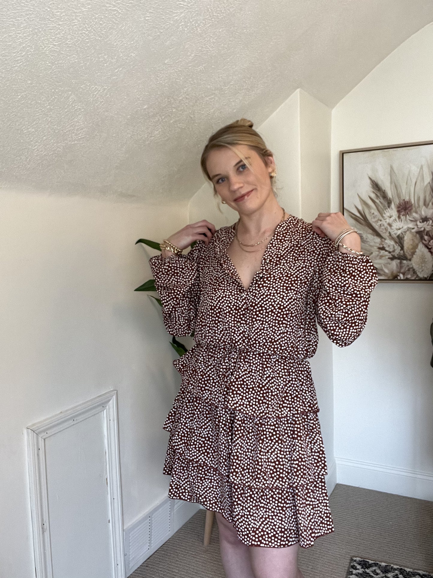 Polka Dot Ruffled Dress