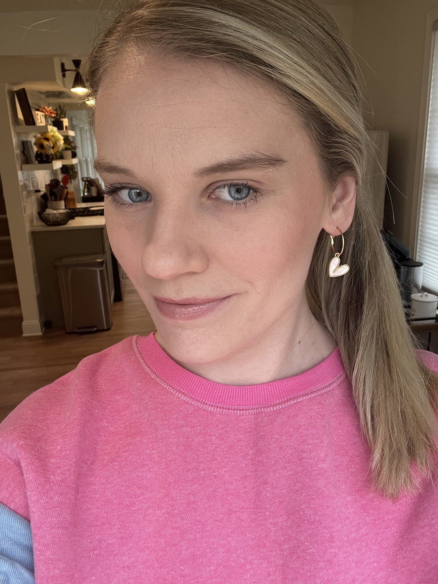 Heart Dangle Hoop
