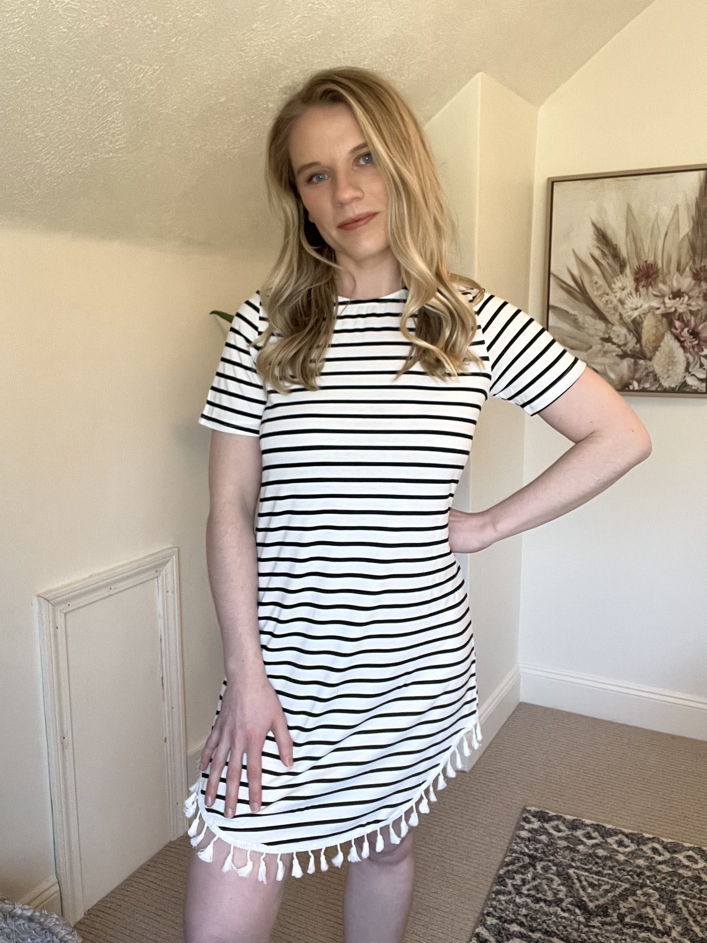 Tassel Striped Dress