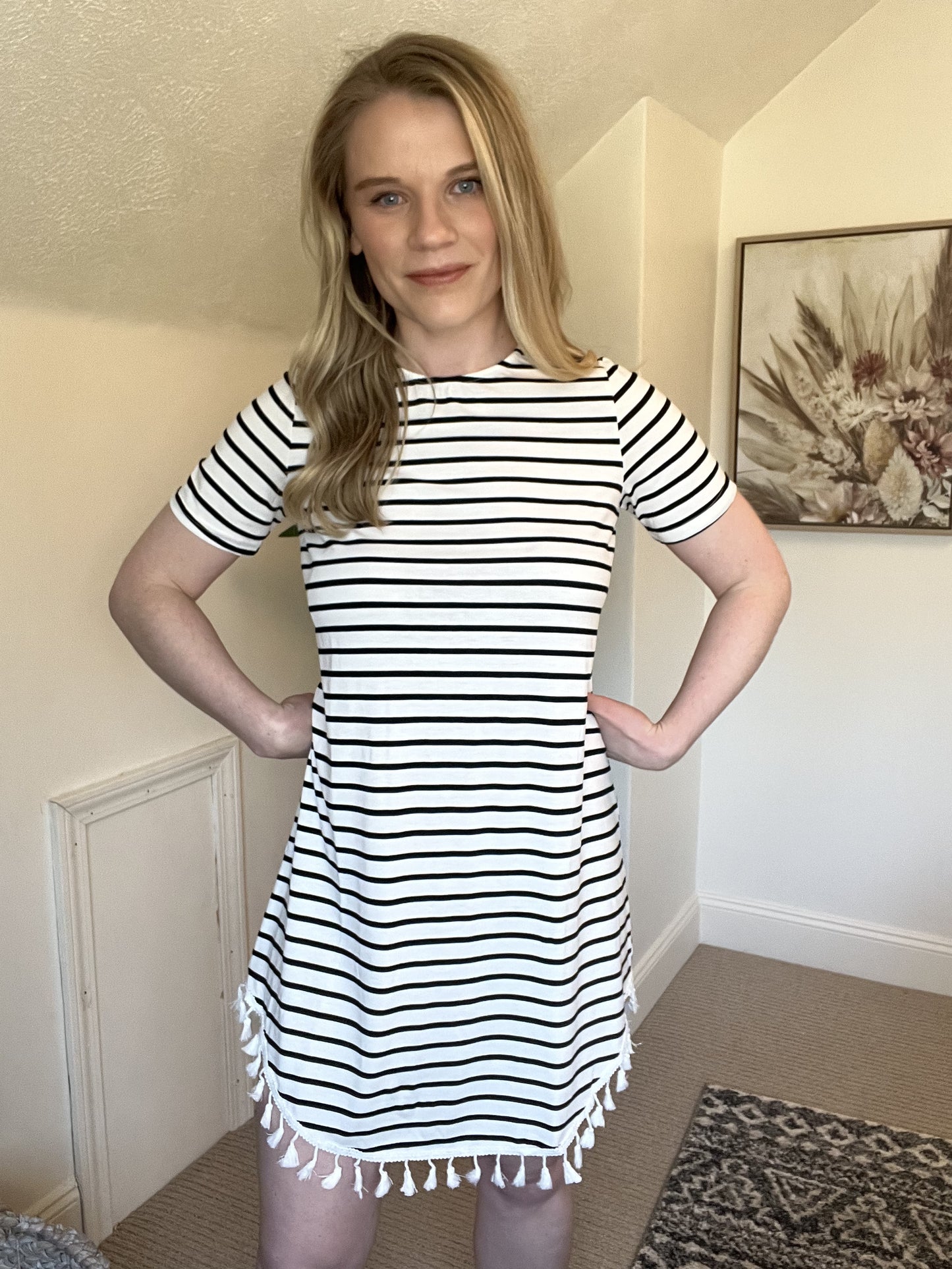 Tassel Striped Dress