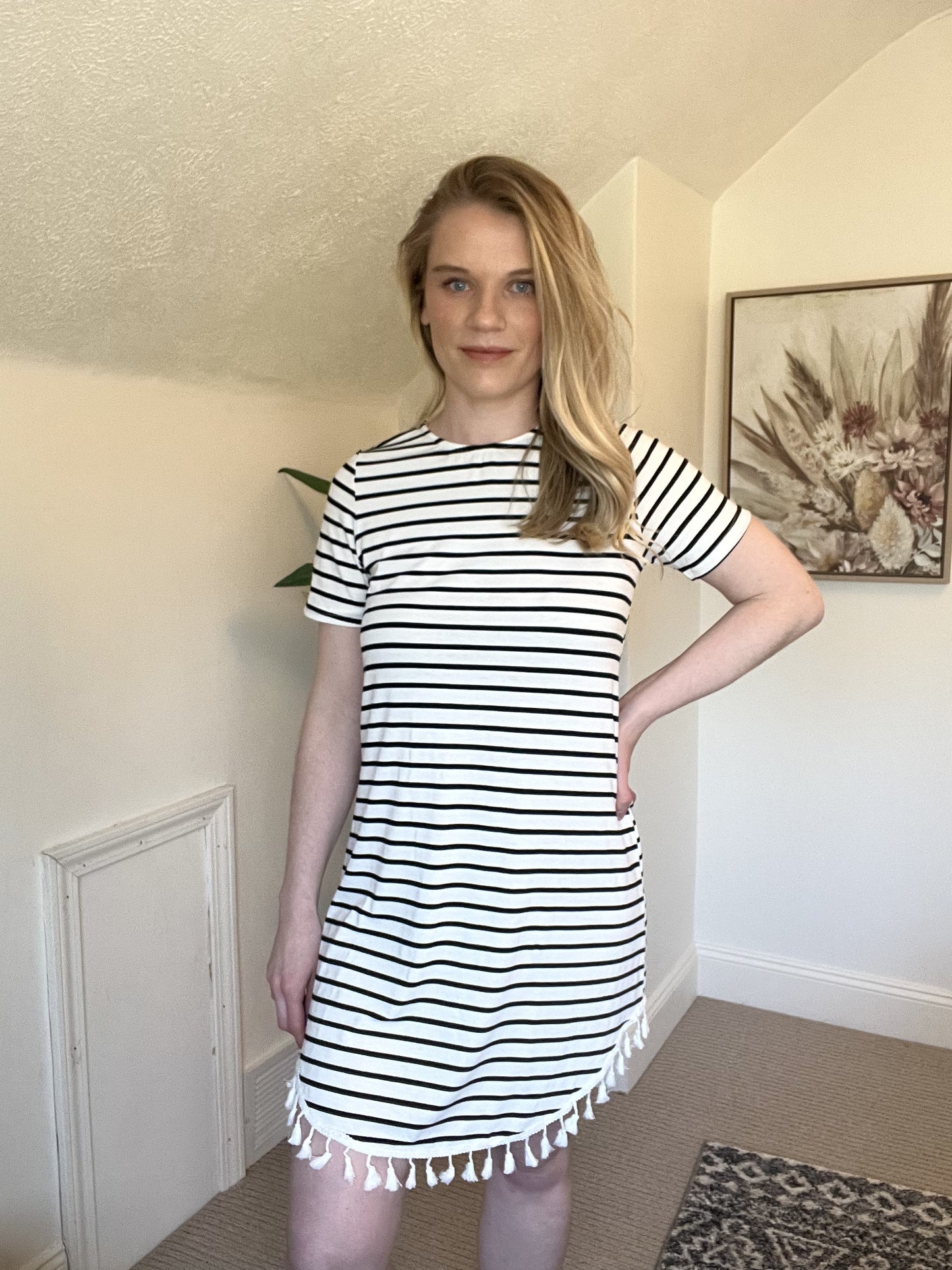 Tassel Striped Dress