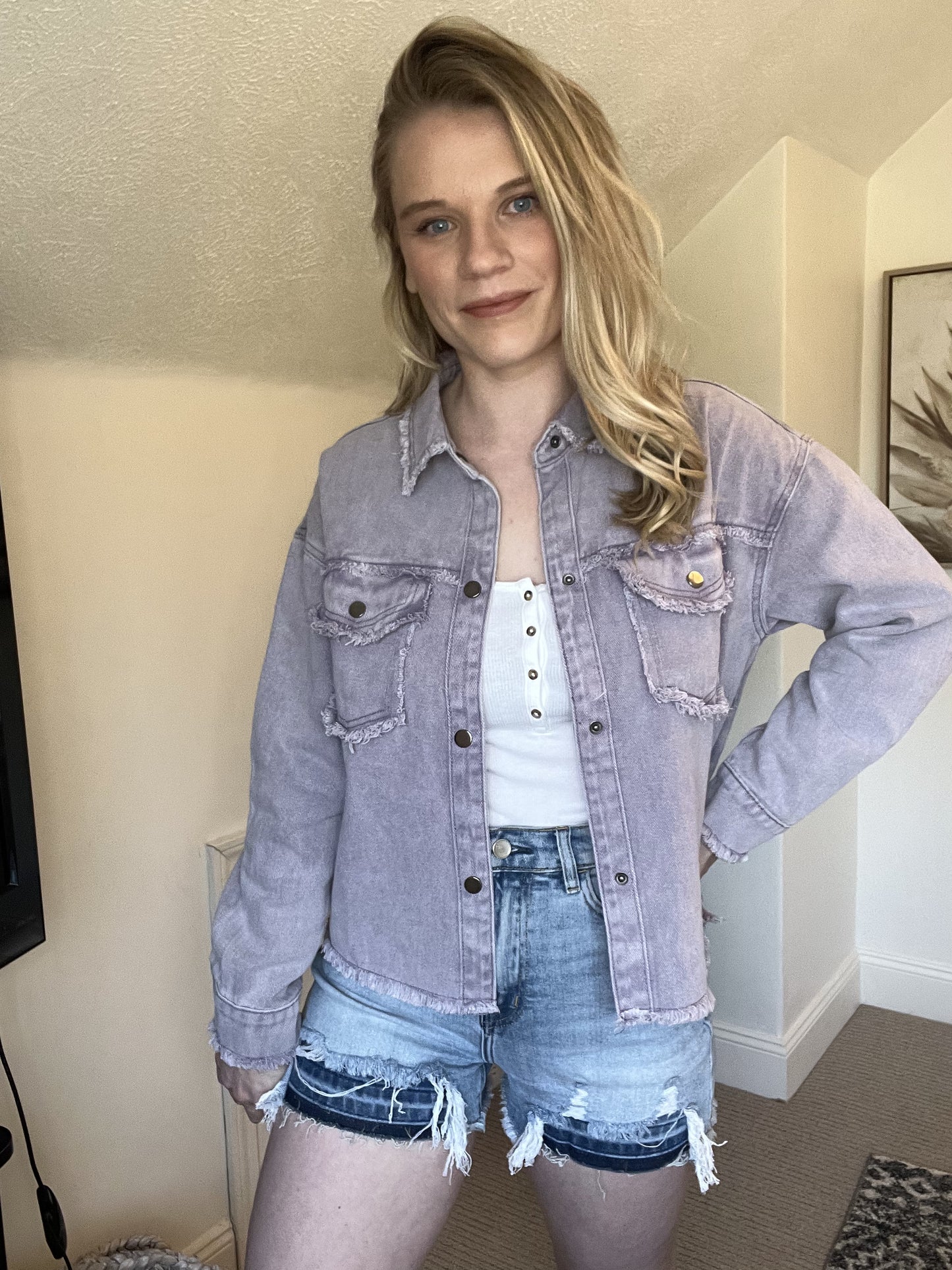 Lavender Jean Jacket