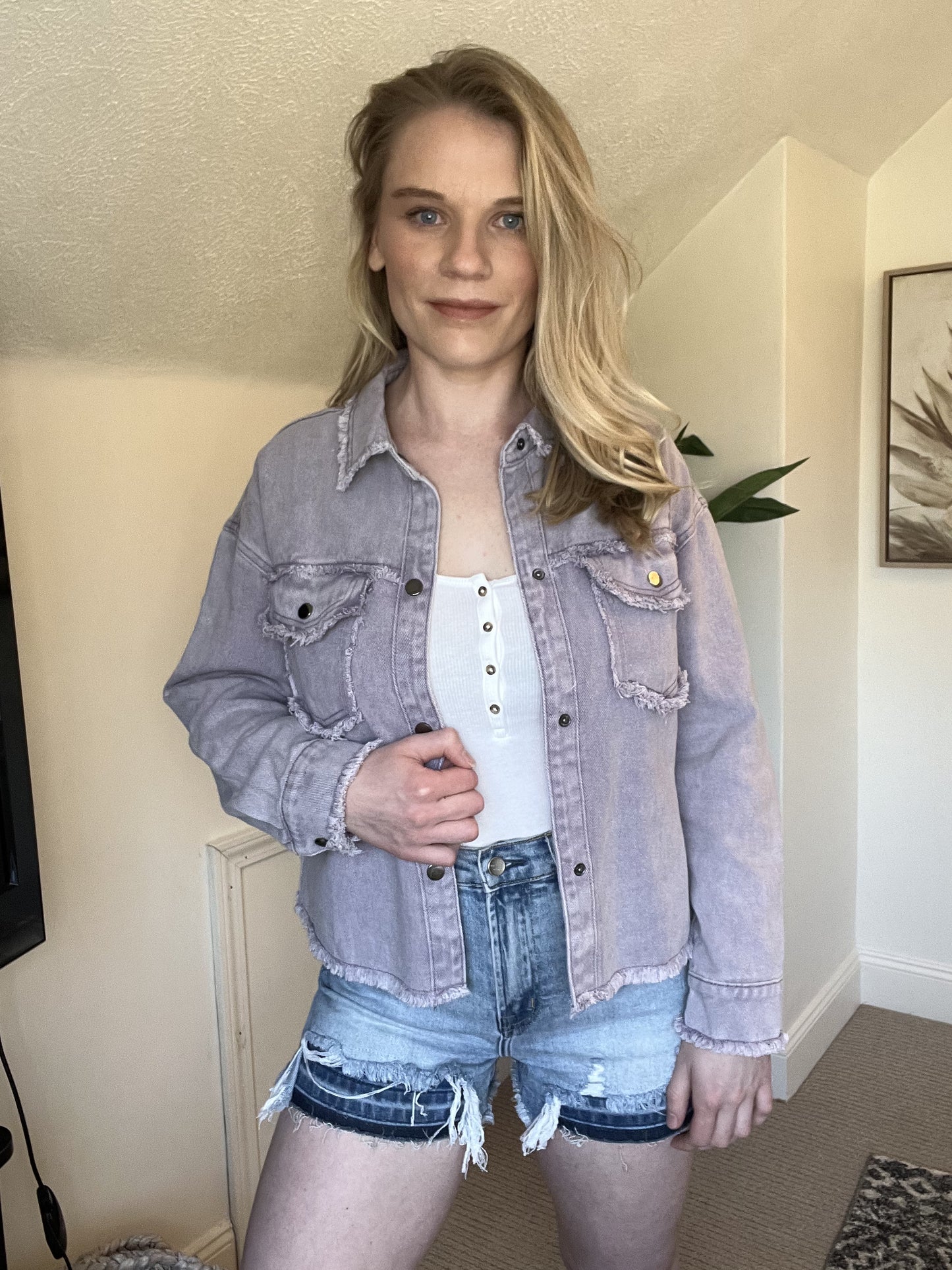 Lavender Jean Jacket