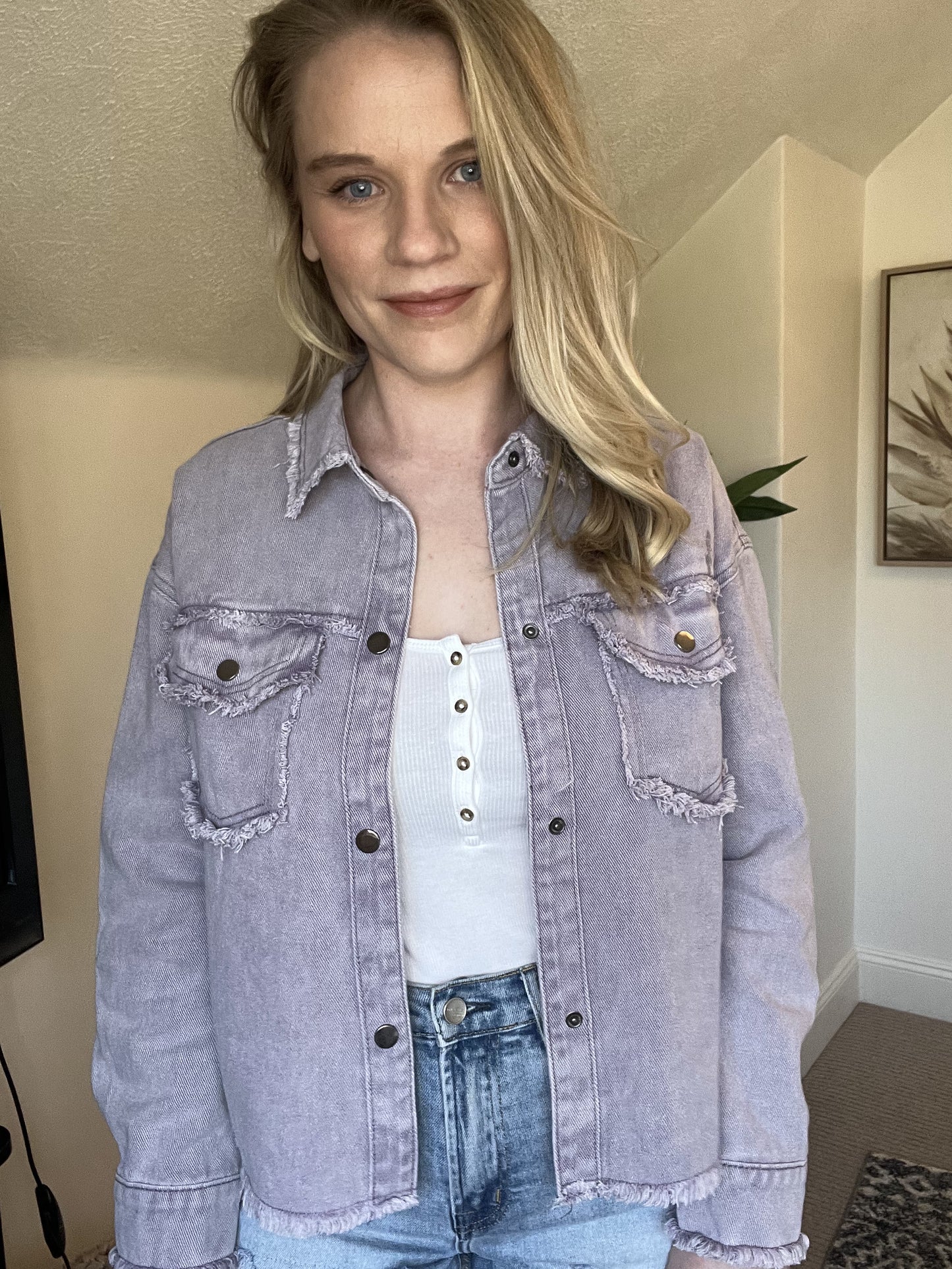 Lavender Jean Jacket